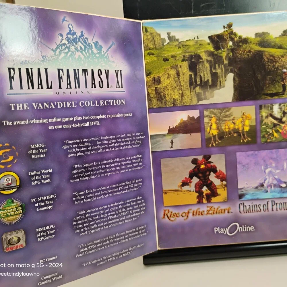 PC DVD ROM Final Fantasy XI The Vana' Diel Collection Windows software 2001-2005
